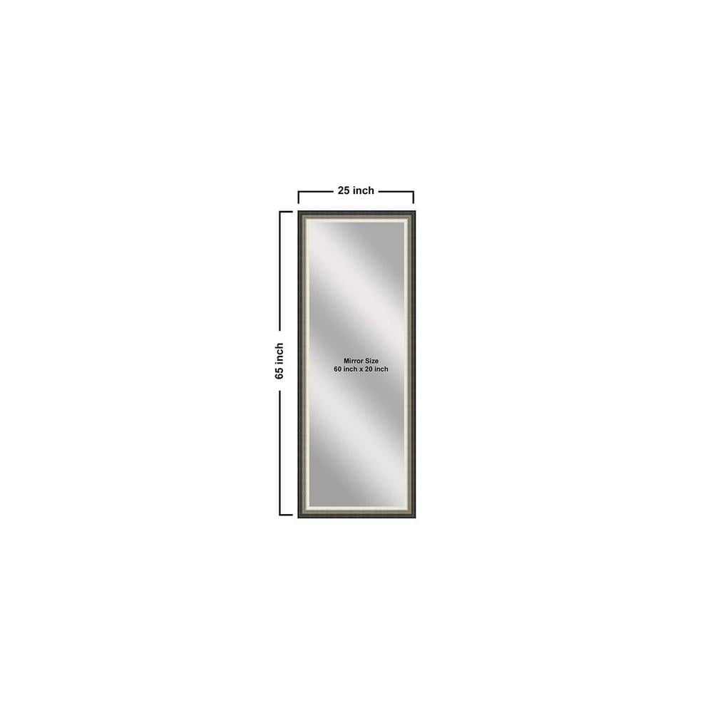 Ramjanbi Framed full length rectangular decorative and bathroom wall mirror by elegant arts and frames (Mirror size 60 inch x 20 inch )