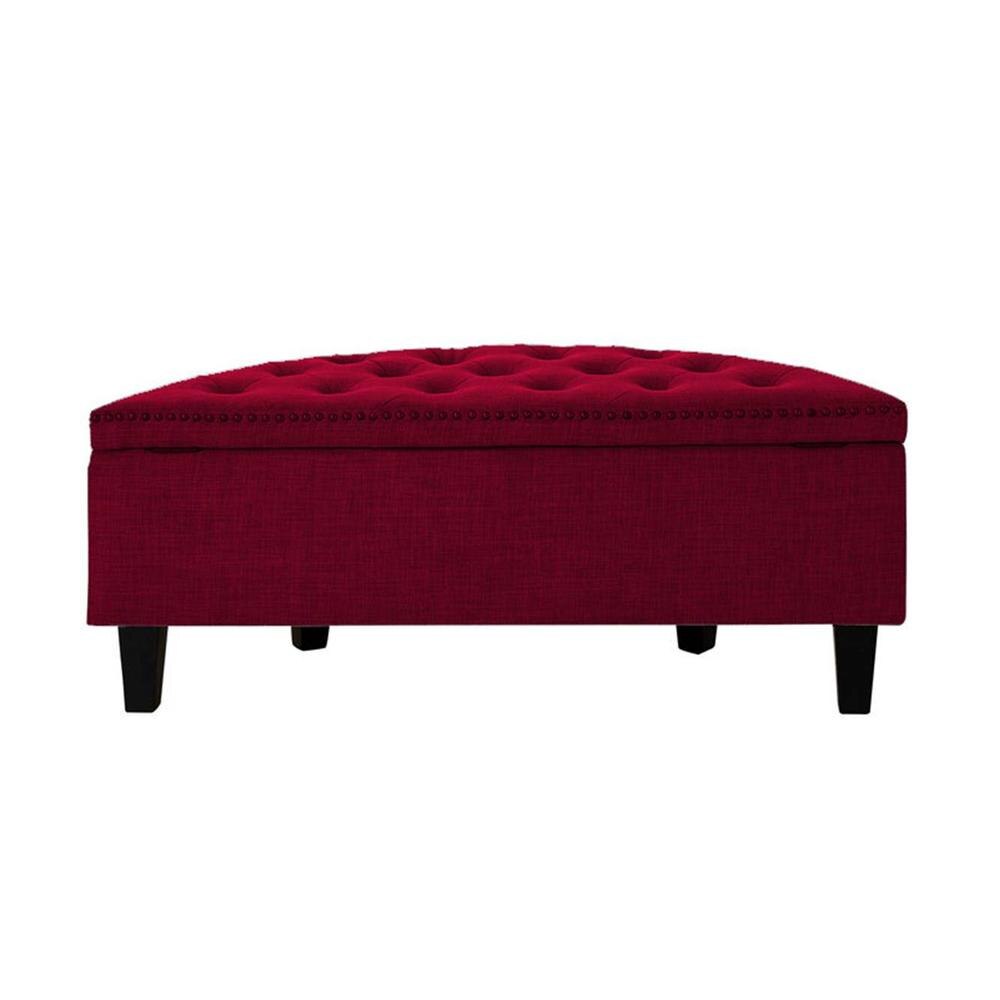 Replon 2 Ottoman with Storage Color in Maroon