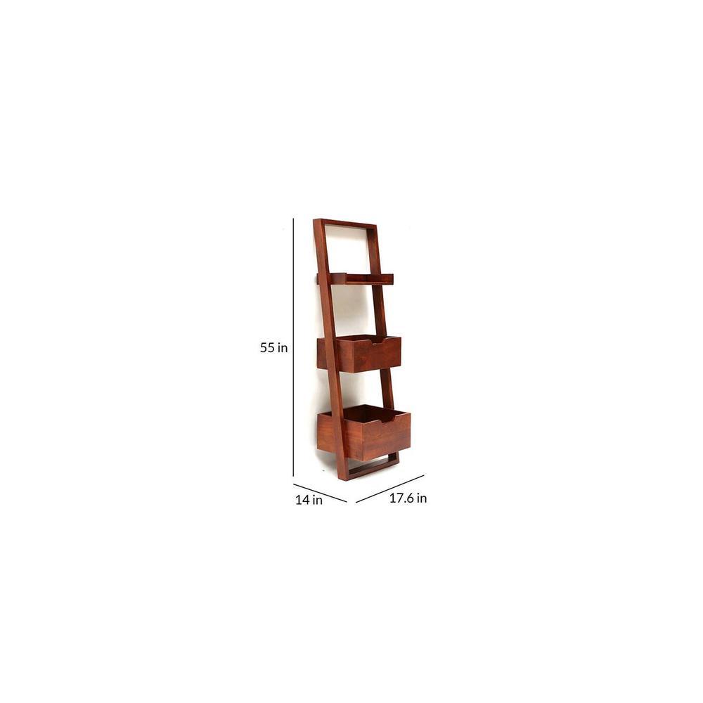 WOODENMOOD Rectangular Wall Rack