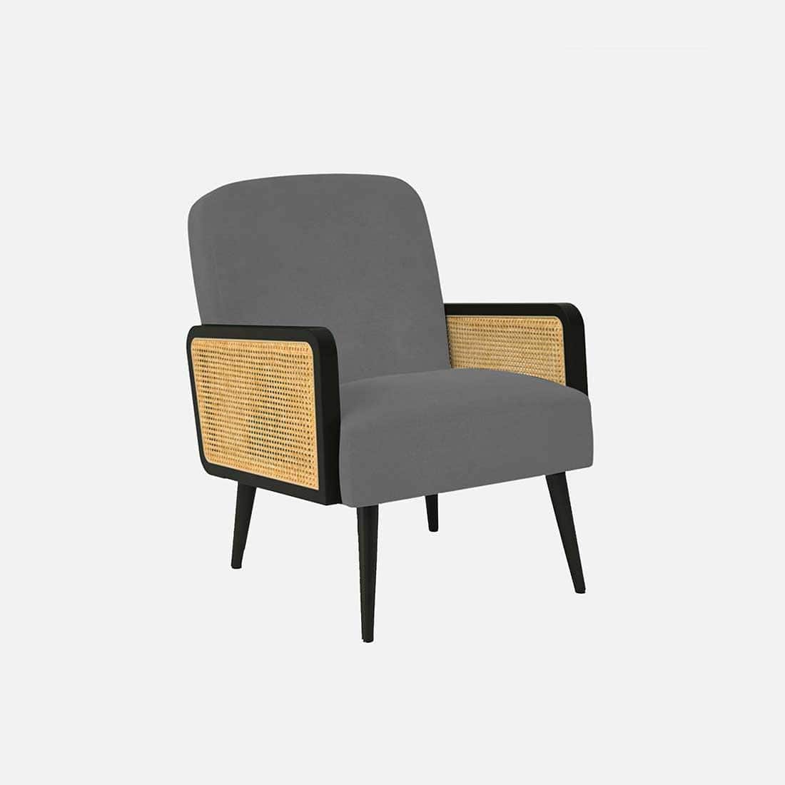 Haden Ratan Accent Chair in Grey Colour