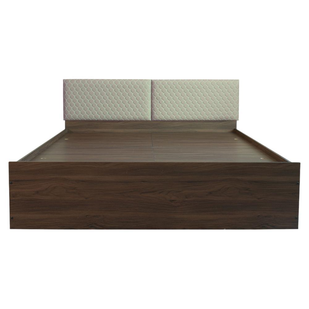 Sutra Engineered Wood Queen Size Bed In Walnut Finish