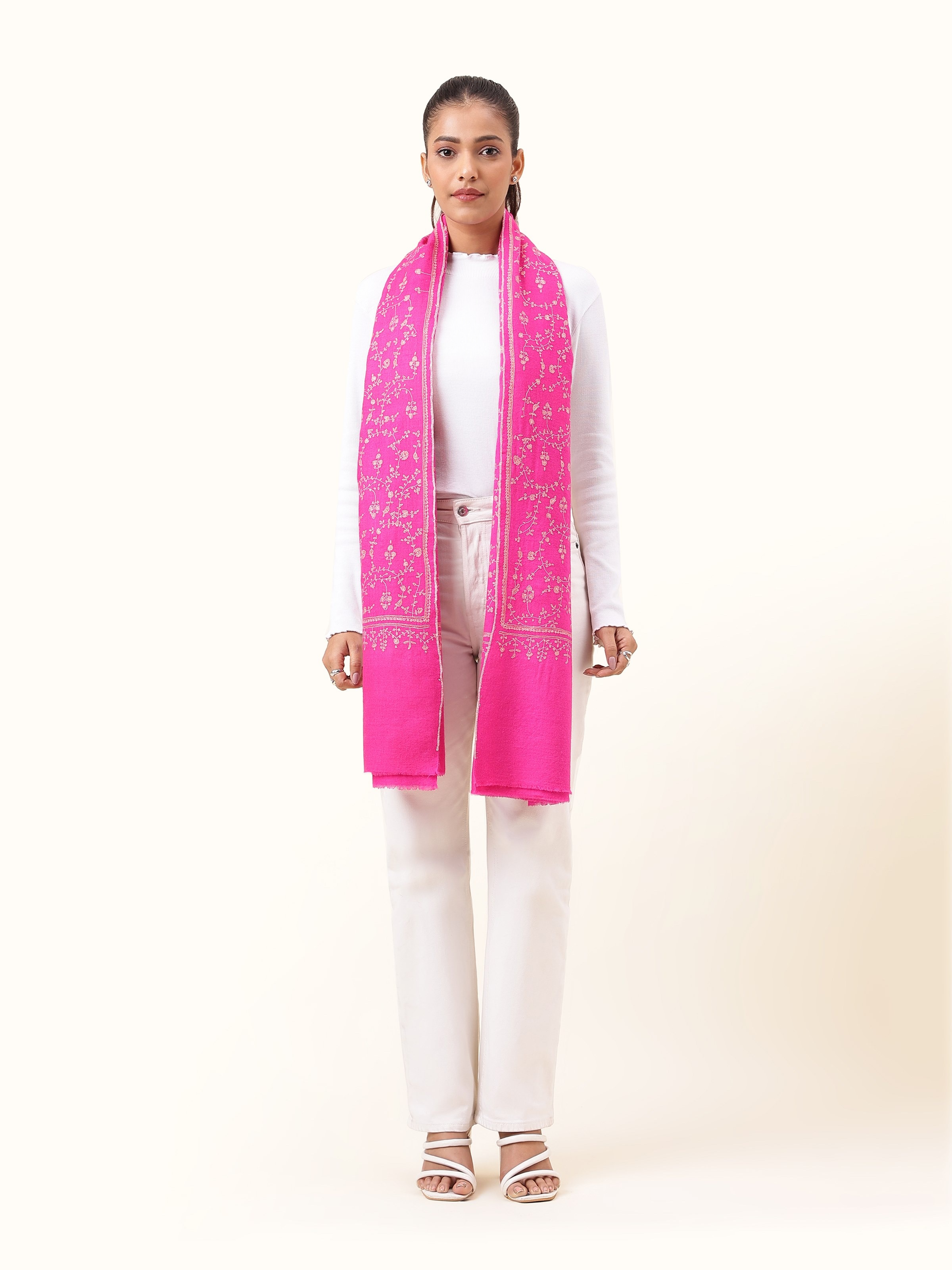 Ikshaja Pashmina Sozni Embroidered Shawl