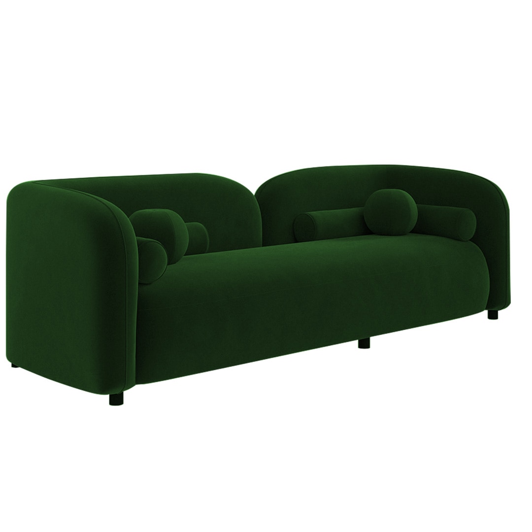 Homro Velvet 2 Seater Sofa in Green Colour