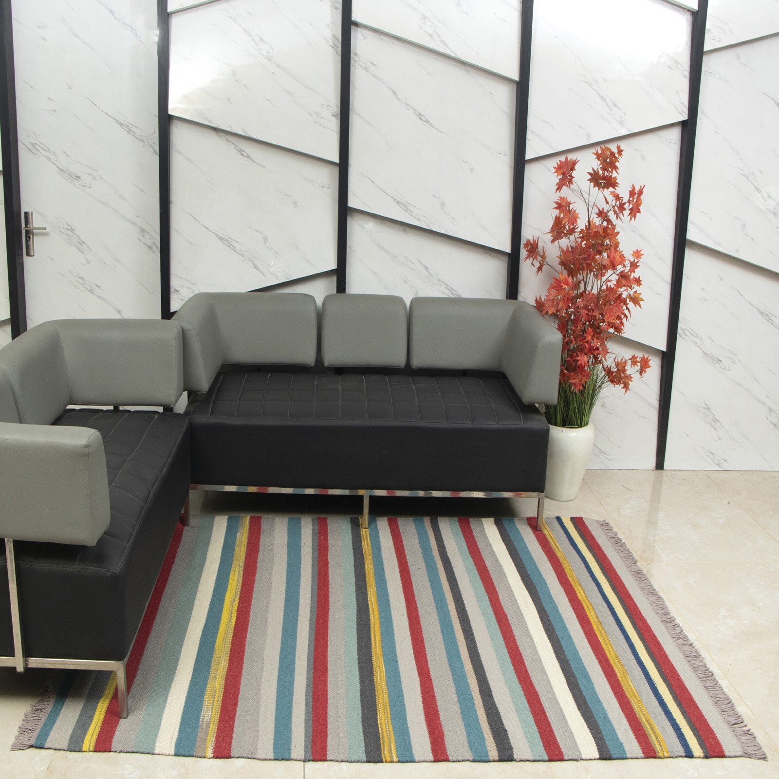 StripAV Dhurrie 5 X 7