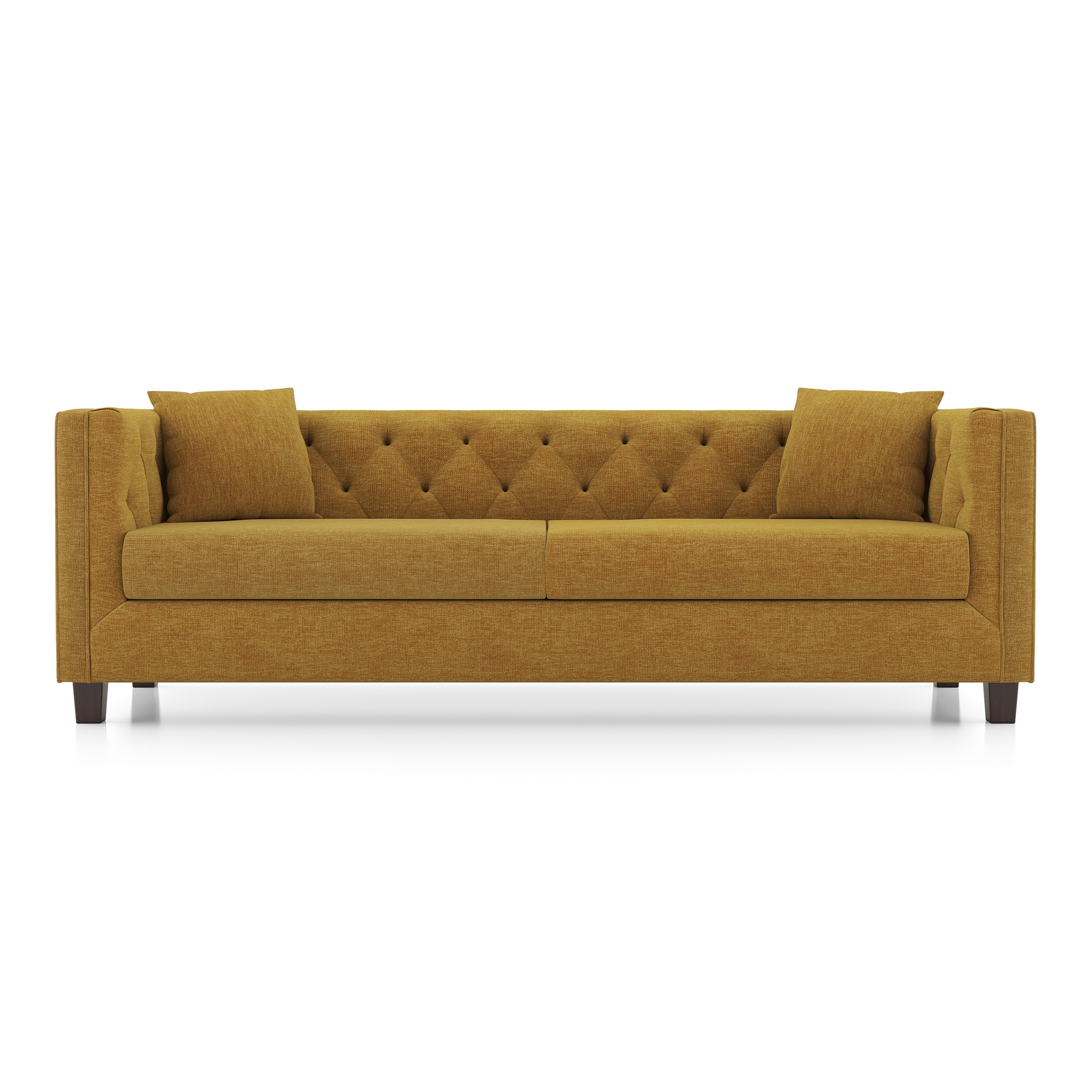 Windsor 3 Seater Fabric Sofa (Colour: Ochre)