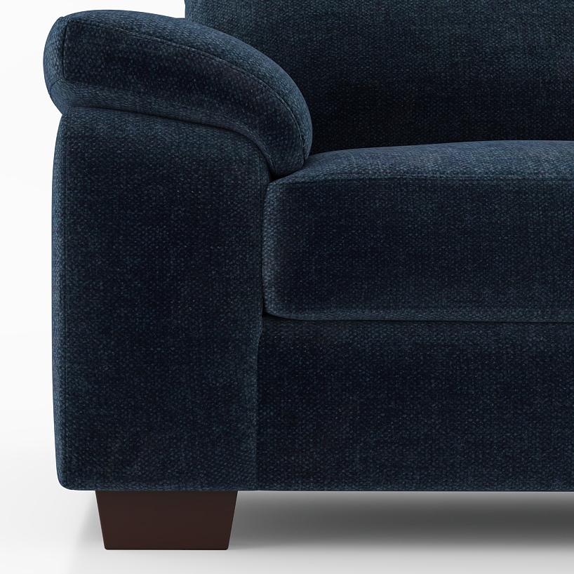 Esquel Premium 3 Seater Fabric Sofa in Cobalt Colour