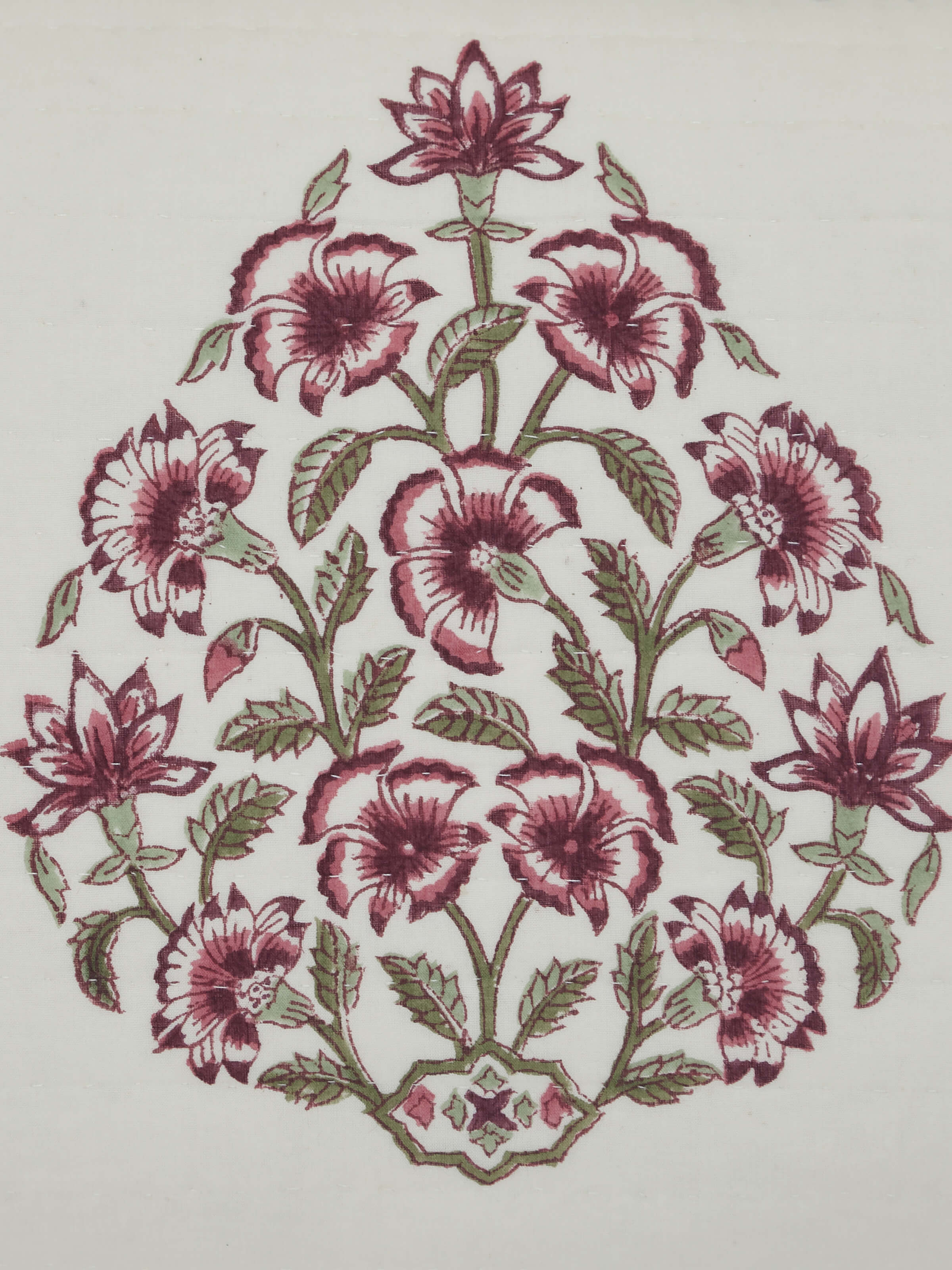 Aarunya Red Buta Cotton Sanganeri Hand Block Printed Cushion Cover