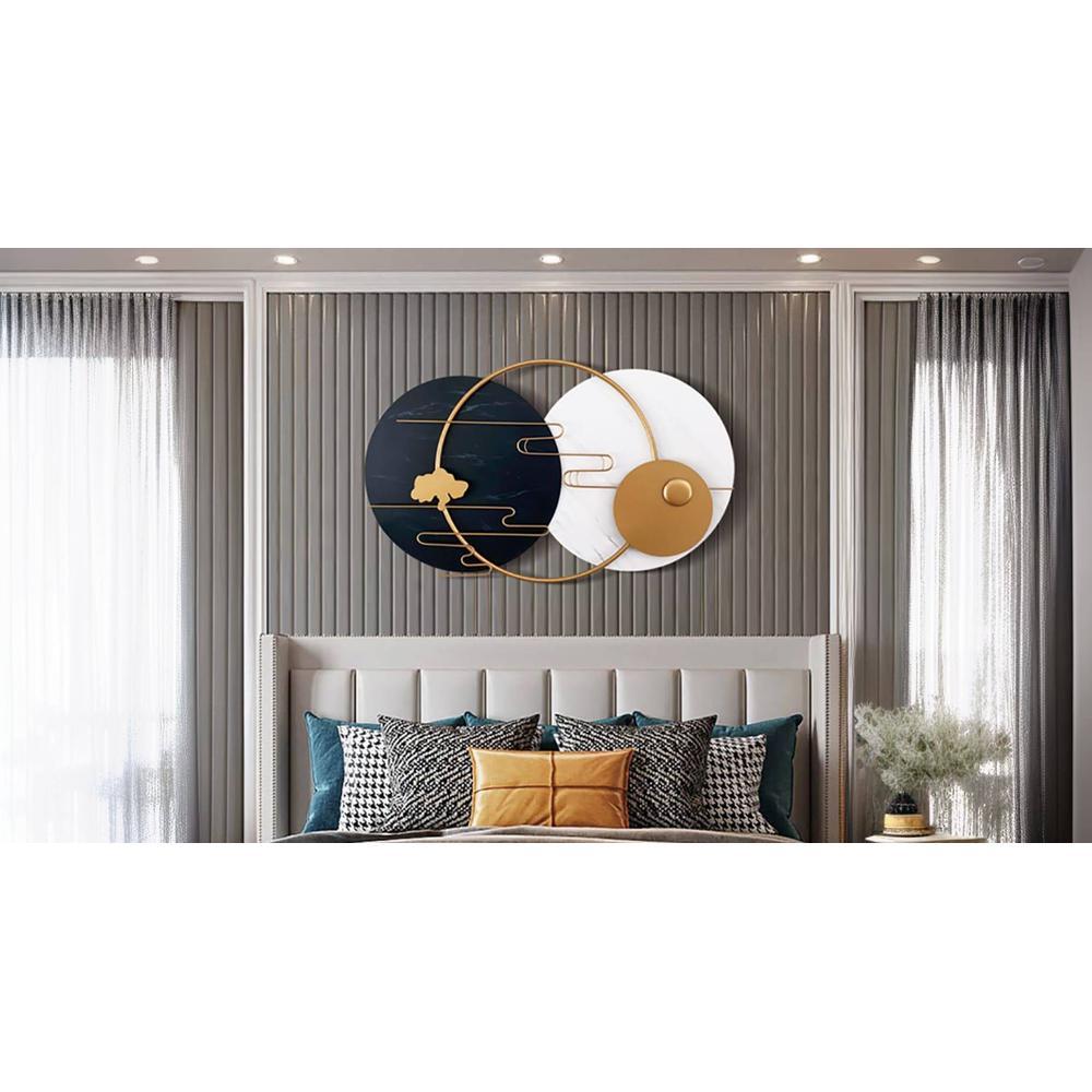 Black & White Metallic Plates Wall Art