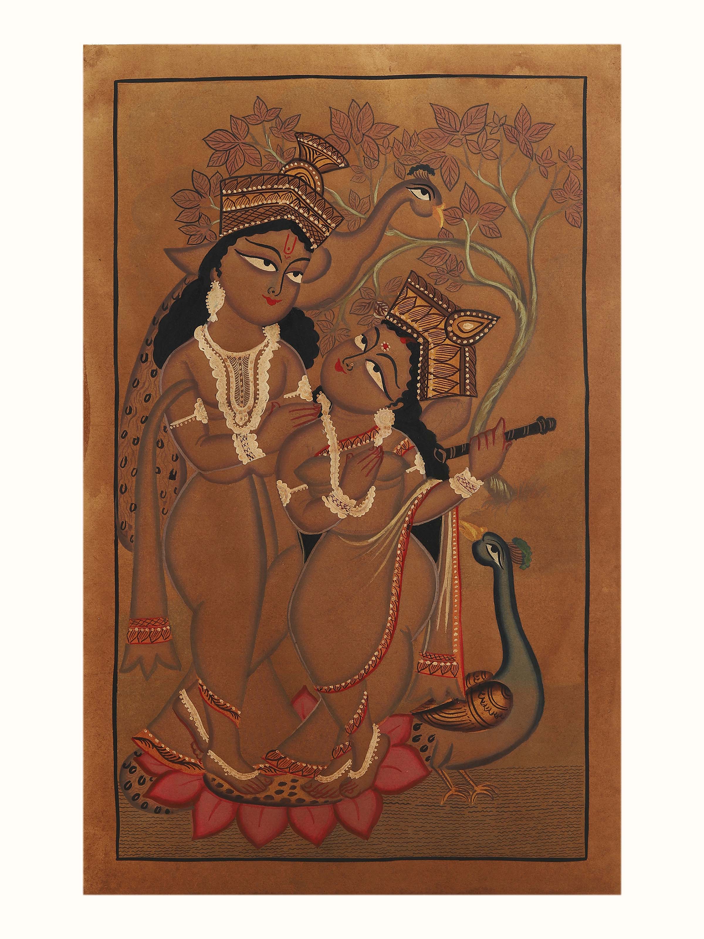 Shree Krishna Kalighat Painting