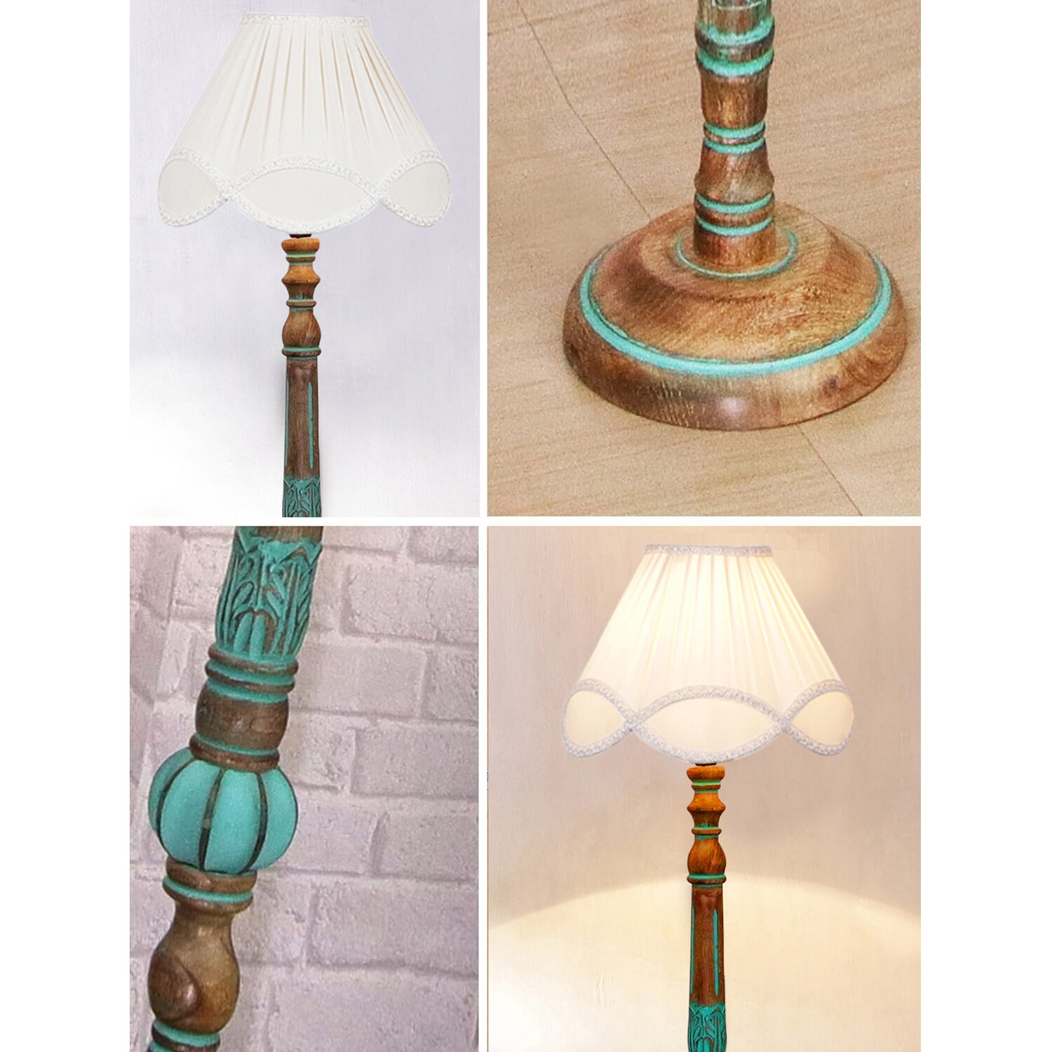 Devansh Wooden Floor Lamp