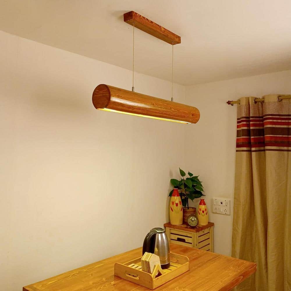 Cedar 36 Brown Wooden LED Hanging Lamp