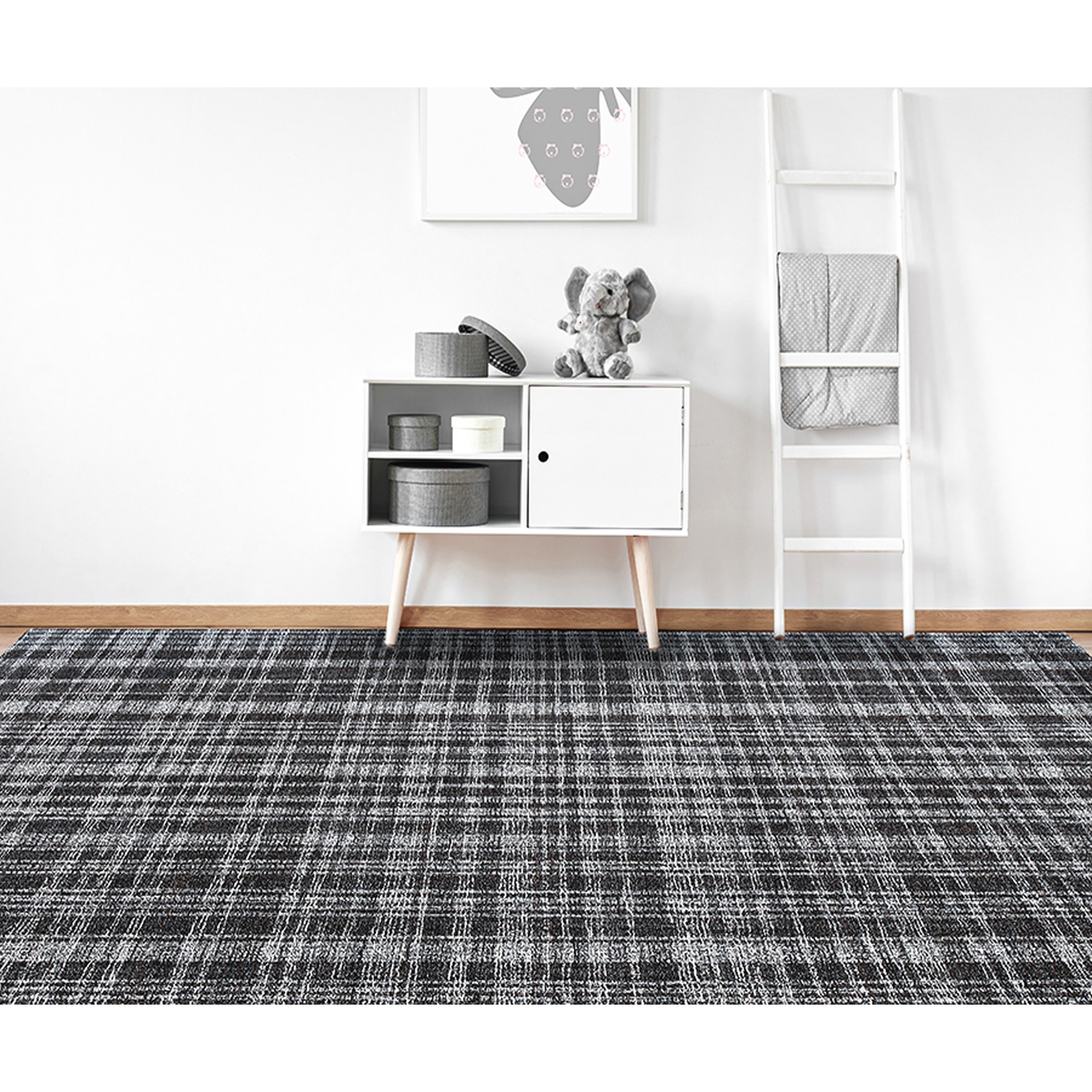 Natasha Charcoal Solid Hand-Tufted Wool 7.5X5 Feet Carpet