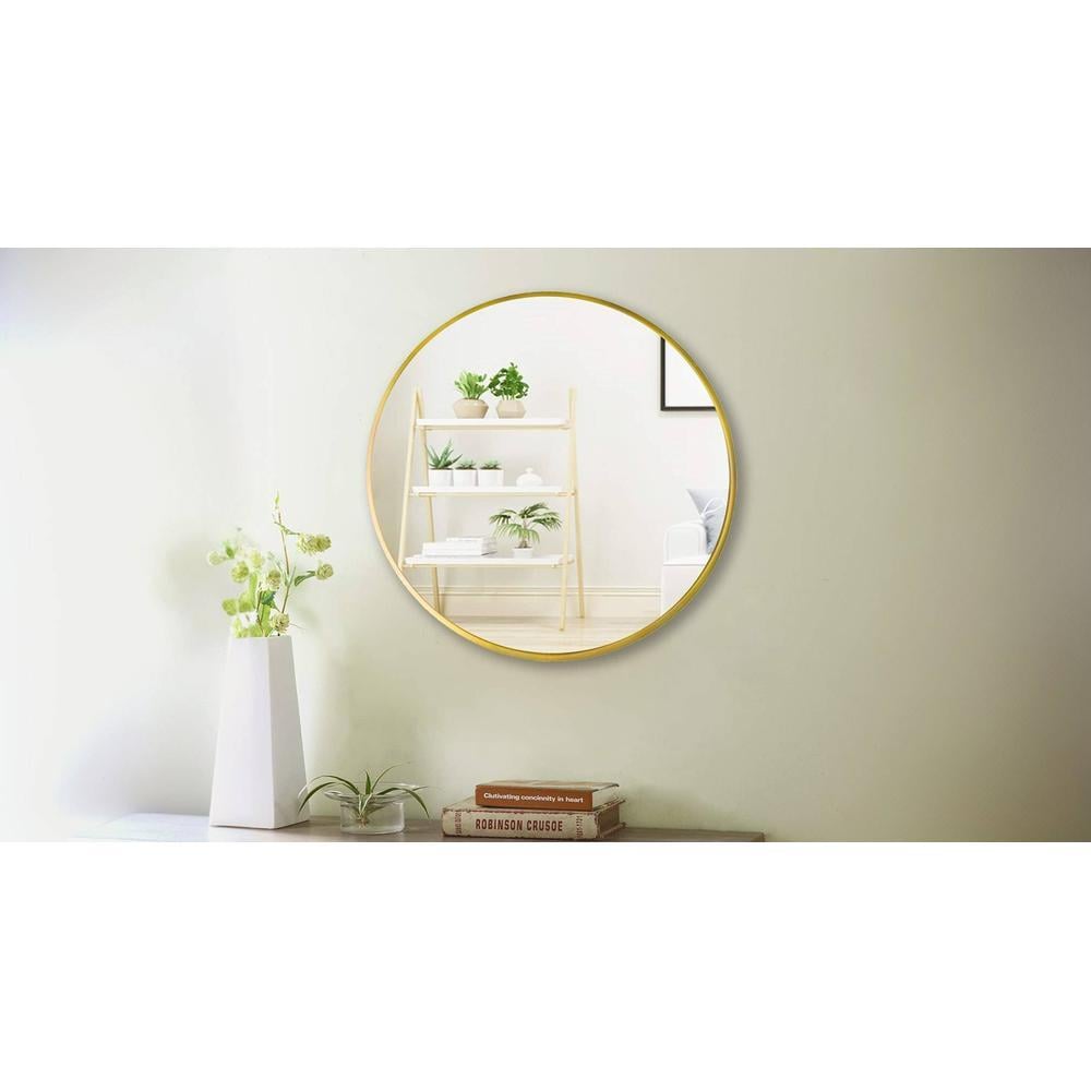 20″ Gold Round Mirror