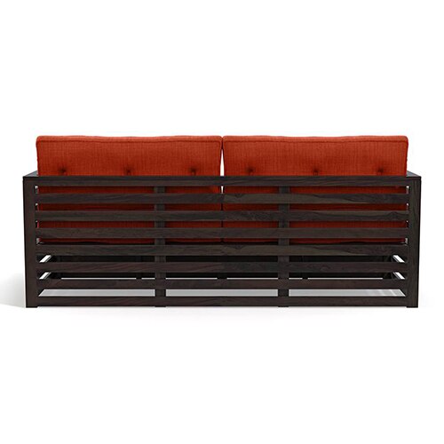 Raymond Wooden Sofa - American Walnut Finish (Lava) (Custom Set - Sofas : 0003; Standard Set - Sofas : none; Colour : lava; Finish : american walnut; Sofa Material : fabric; Sofa Size : regular; Sofa Type : regular)