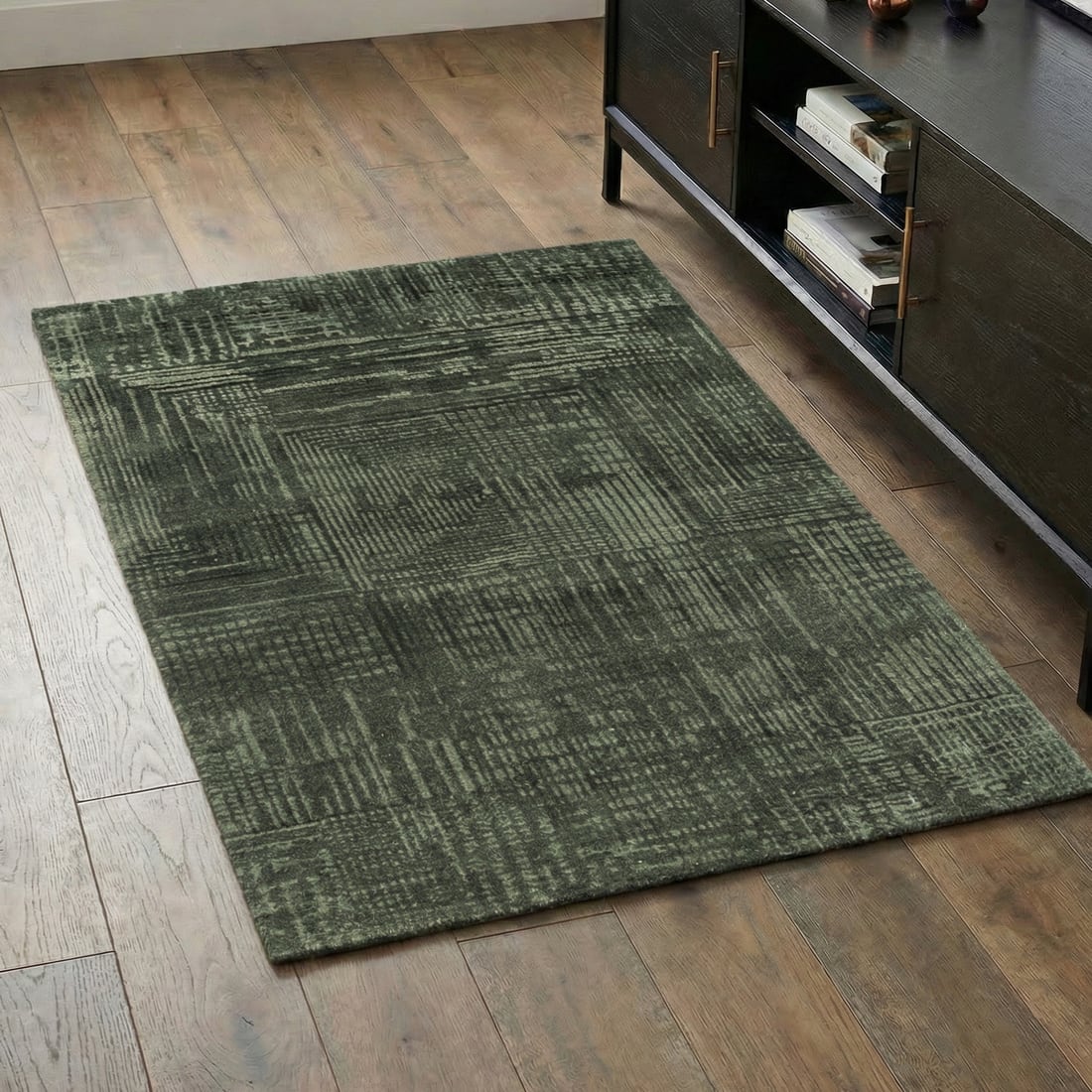 Jaipur Rugs Textured Liner Abstract 2x3 Feet Hand Knotted Rug Carpet For Living Room And Bedroom