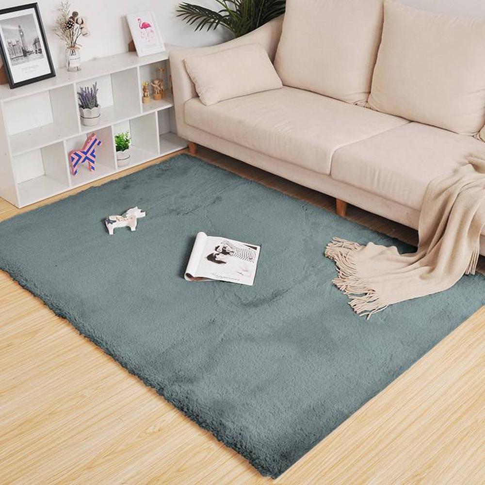 Adalee Green Solid Natural Fiber 6x4 Ft Carpet