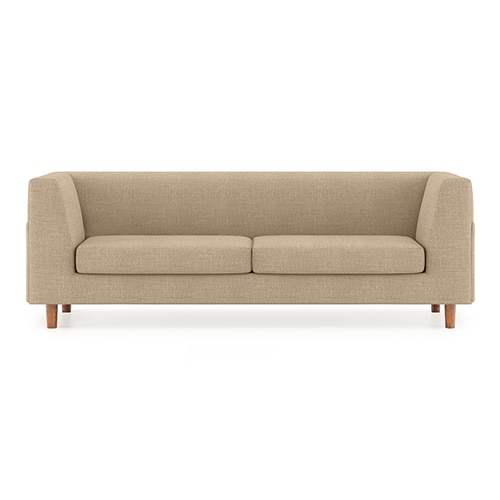 Rubik Luxe 3 Seater Fabric Sofa in Sandshell Beige Colour