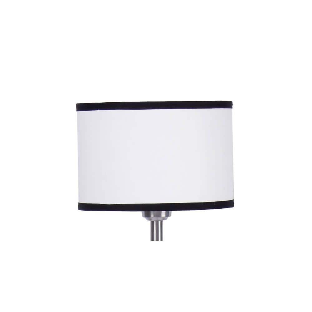 Jewel Multicolour Fabric Floor Lamp with Steel Steel Base