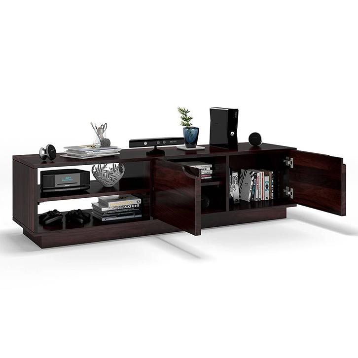 Zephyr Solid Wood TV Unit in Mahogany Finish