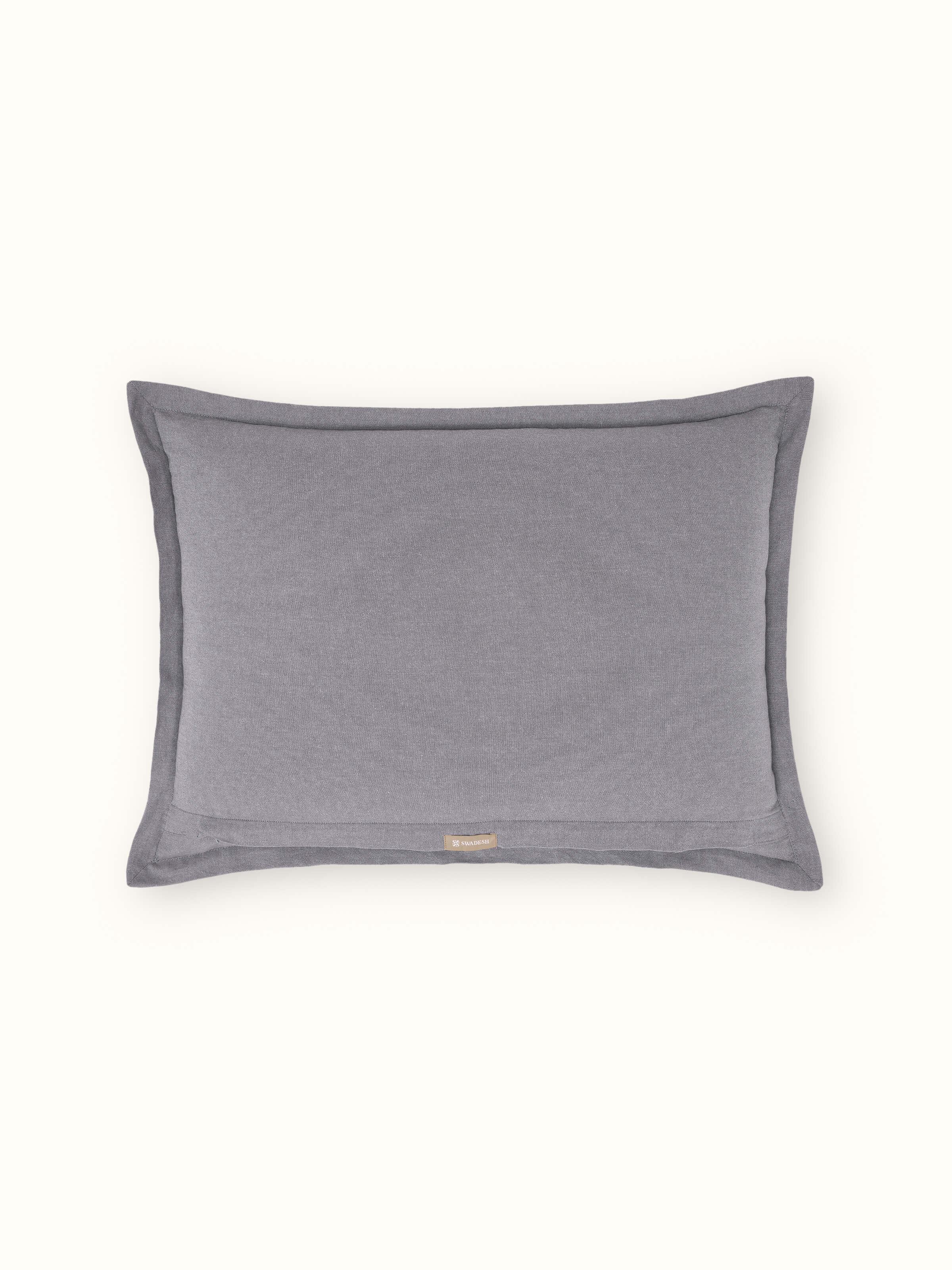 Back view showing the neat finishing and durable stitching of the pillow shams