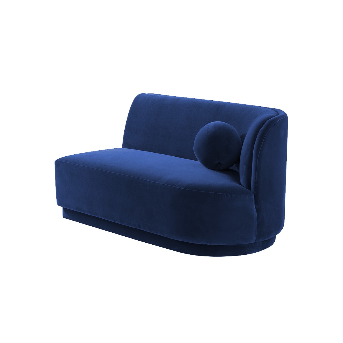 Izza Velvet 4 Seater Sofa Navy Blue  in Colour