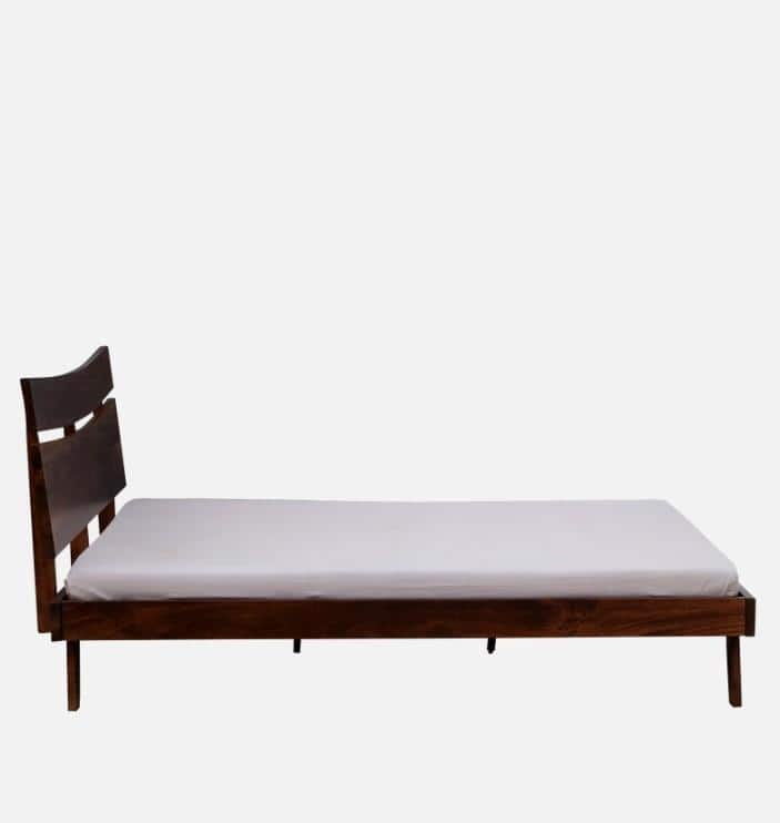 Asher Solid Wood King Size Non Storage Bed In Provincial Teak Finish