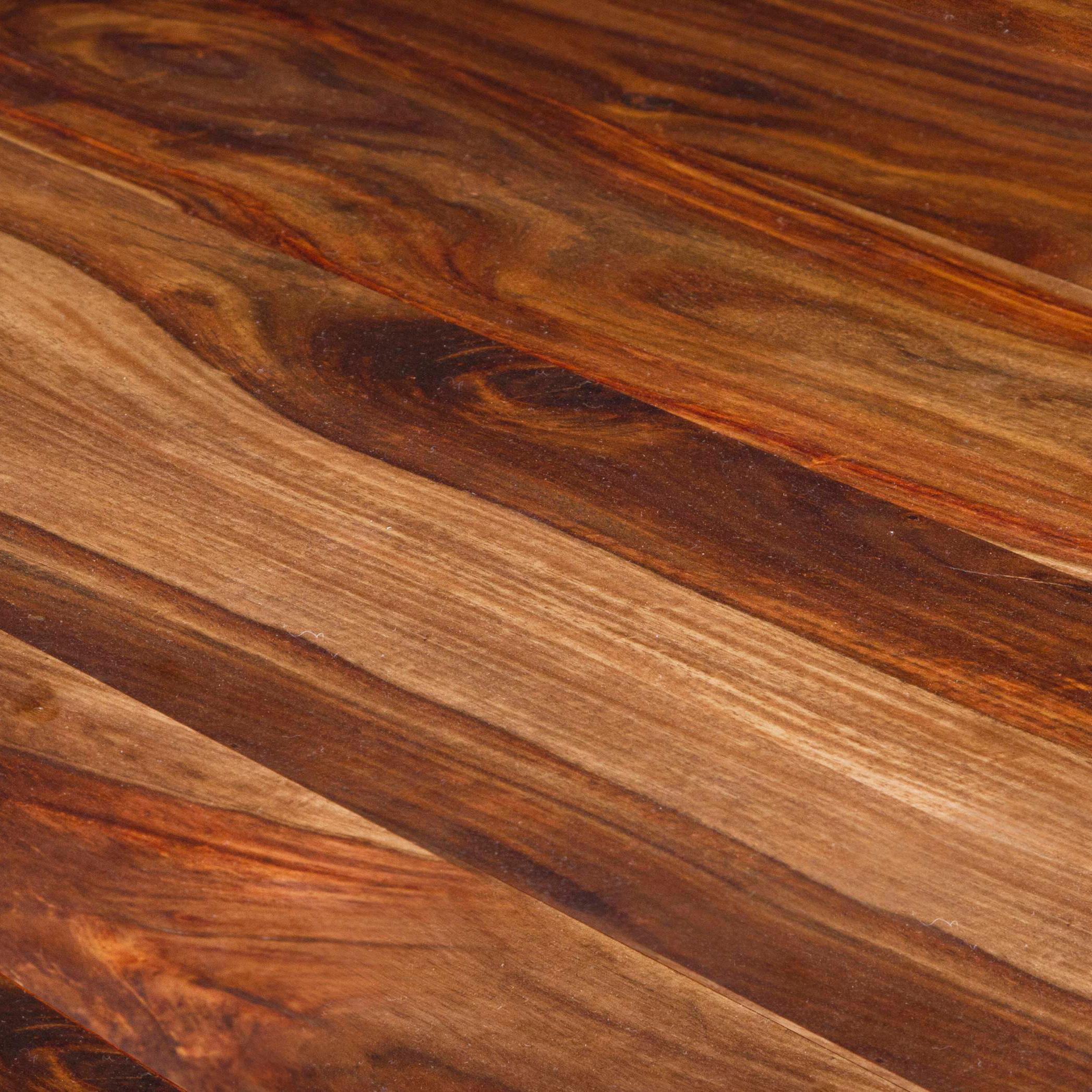 Vector Rectangular Solid Wood Coffee Table In Teak Finish