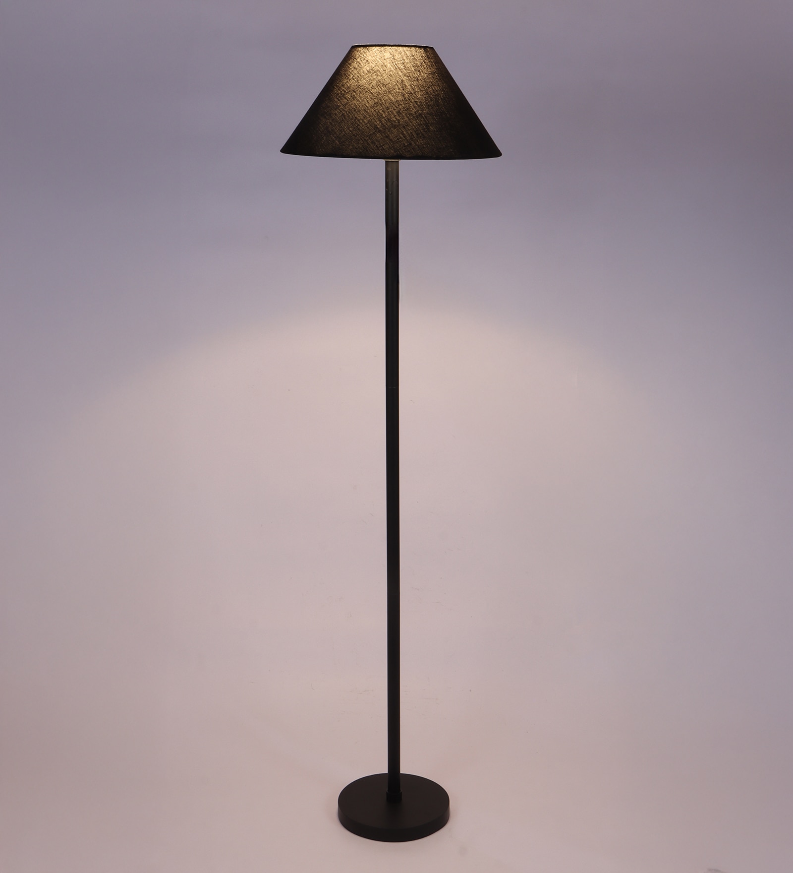 47" Black Floor Lamp with Black Shade - Pristine Interiors