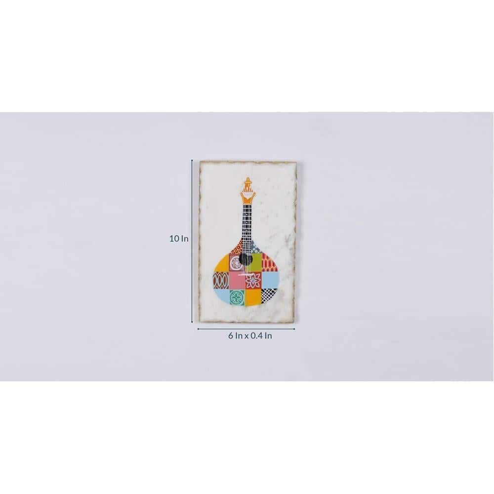 Jax White Abstract Marble 6x10 inches Framed Wall Art