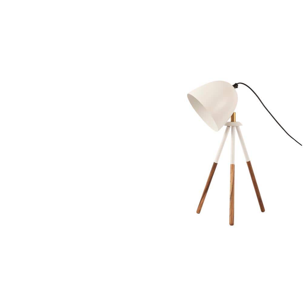 Teak Bud Desk Lamp White
