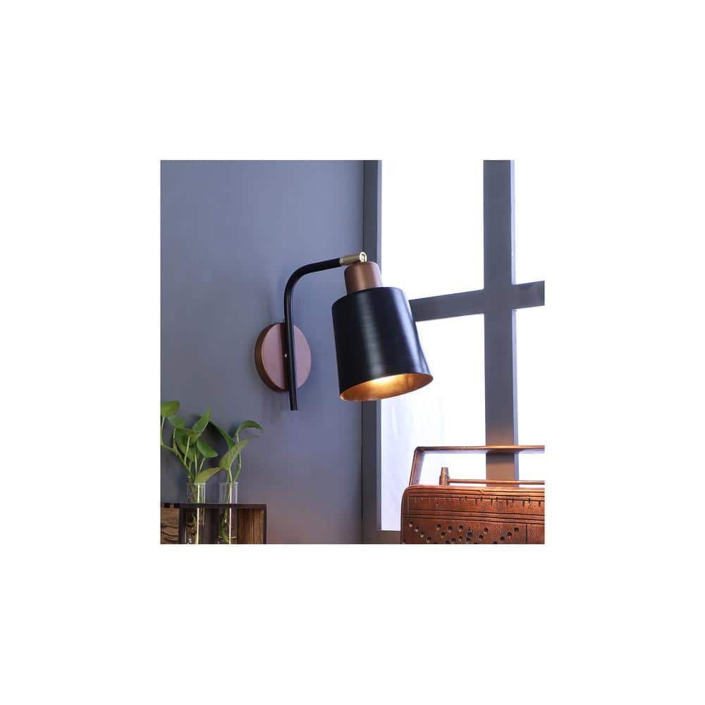 Two-Way Black Metal Wall Light