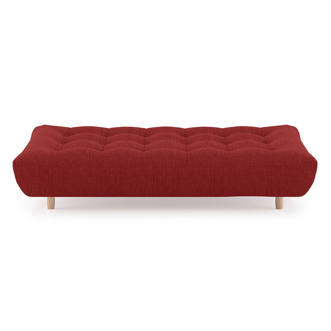 Palermo 3 Seater Click Clack Sofa cum Bed In Salsa Red Colour