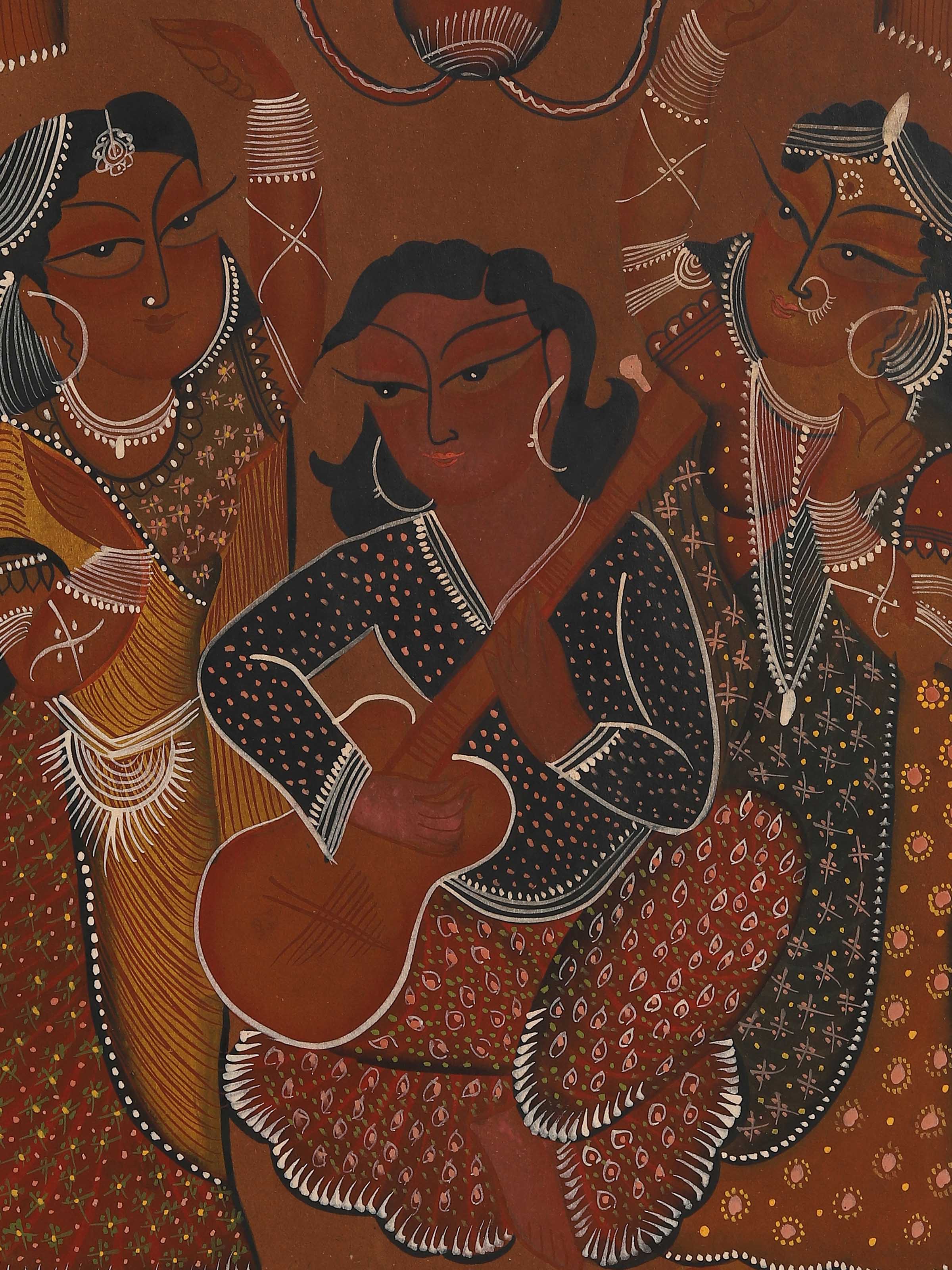 Majlish Kalighat Painting