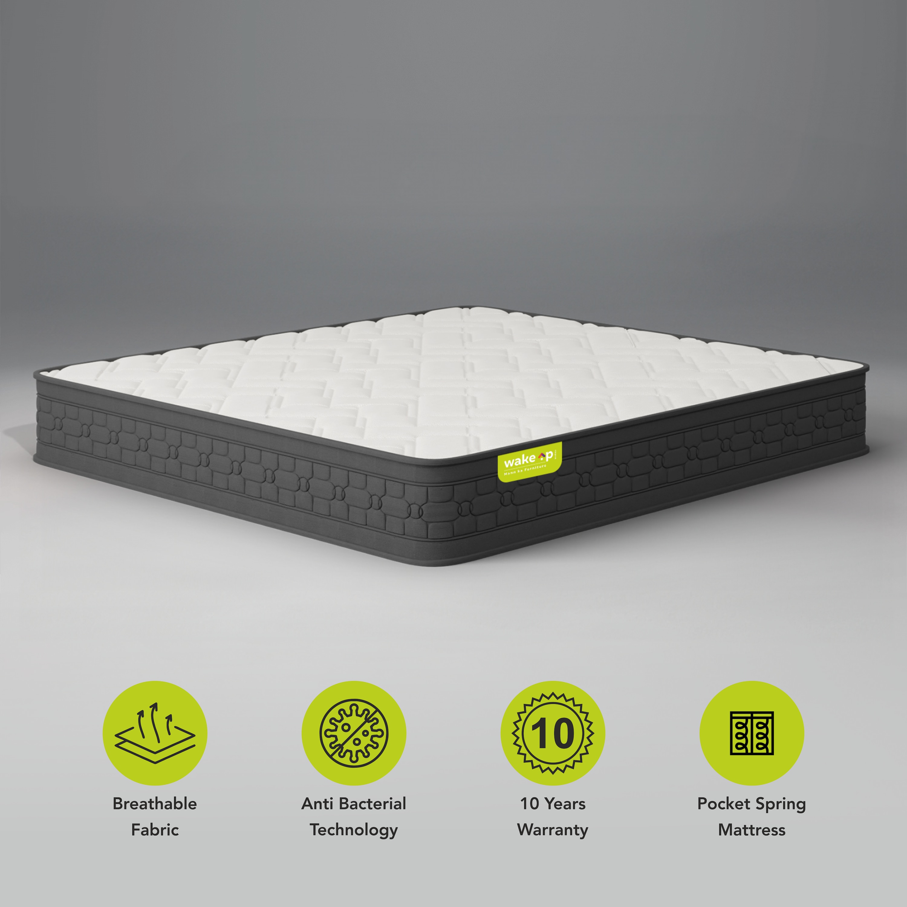 Luxuriate Hybrid Pocket Spring Mattress (72 x 70 in, 10 Inches)