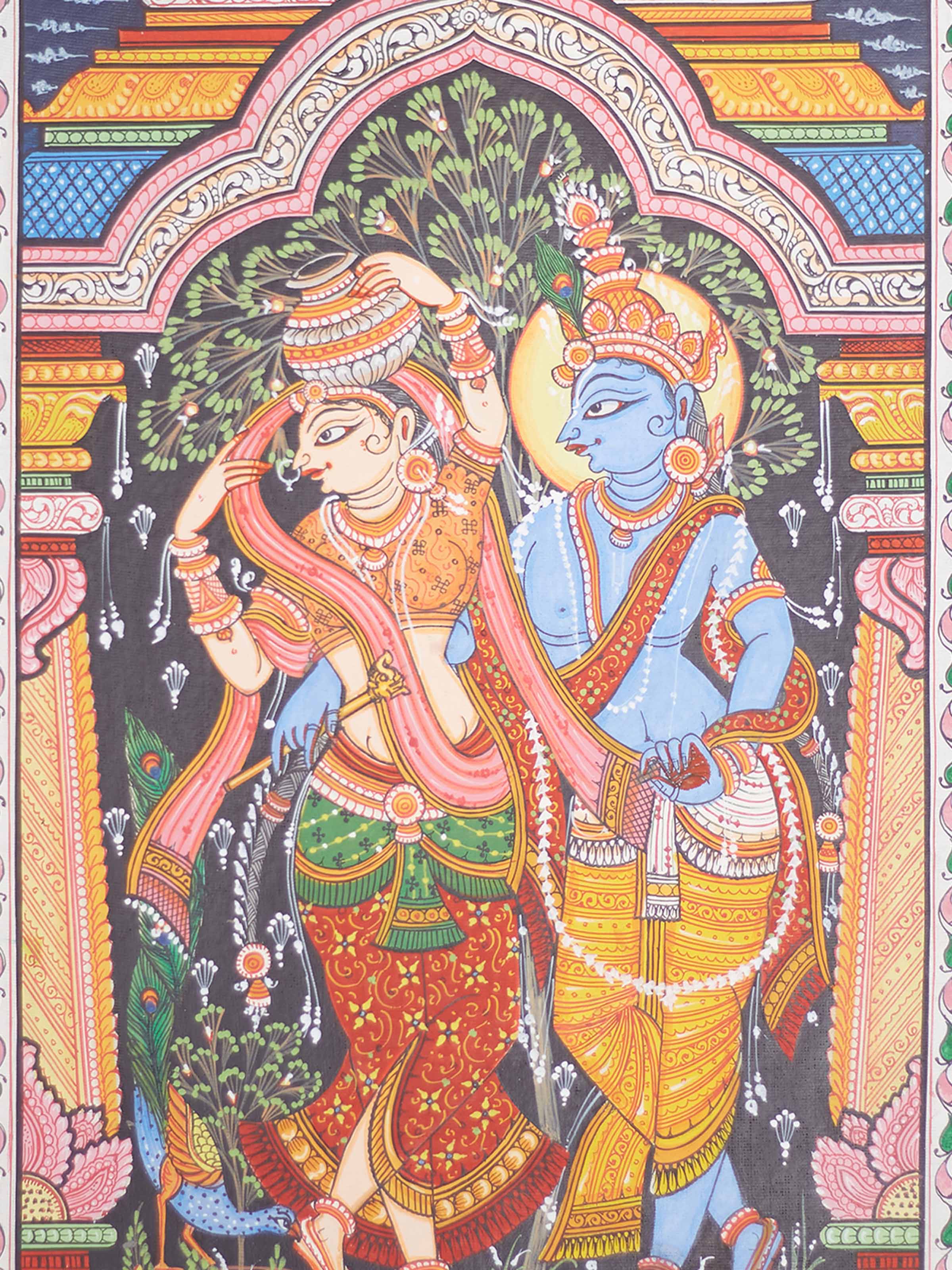 Radha Krishna Patachitra Painting