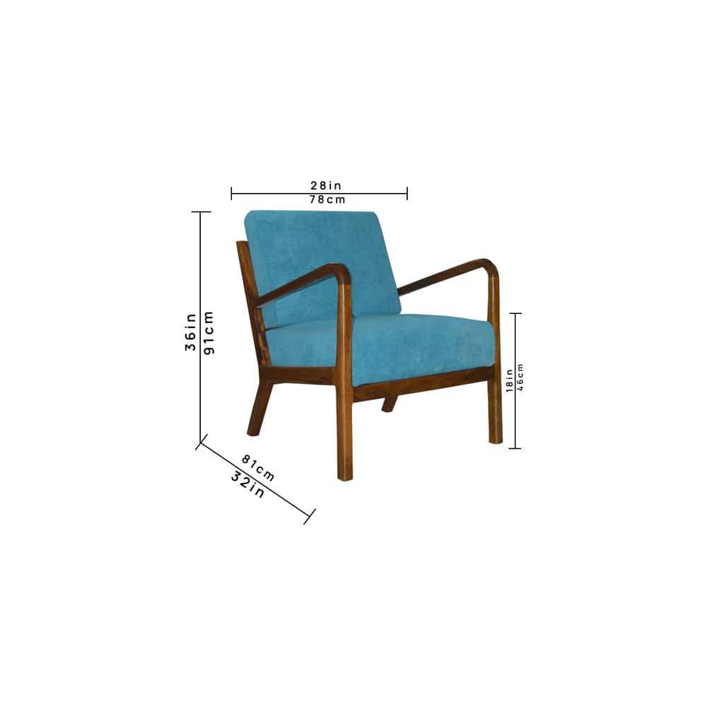 Solitude Accent Chair ( Blue Texture)