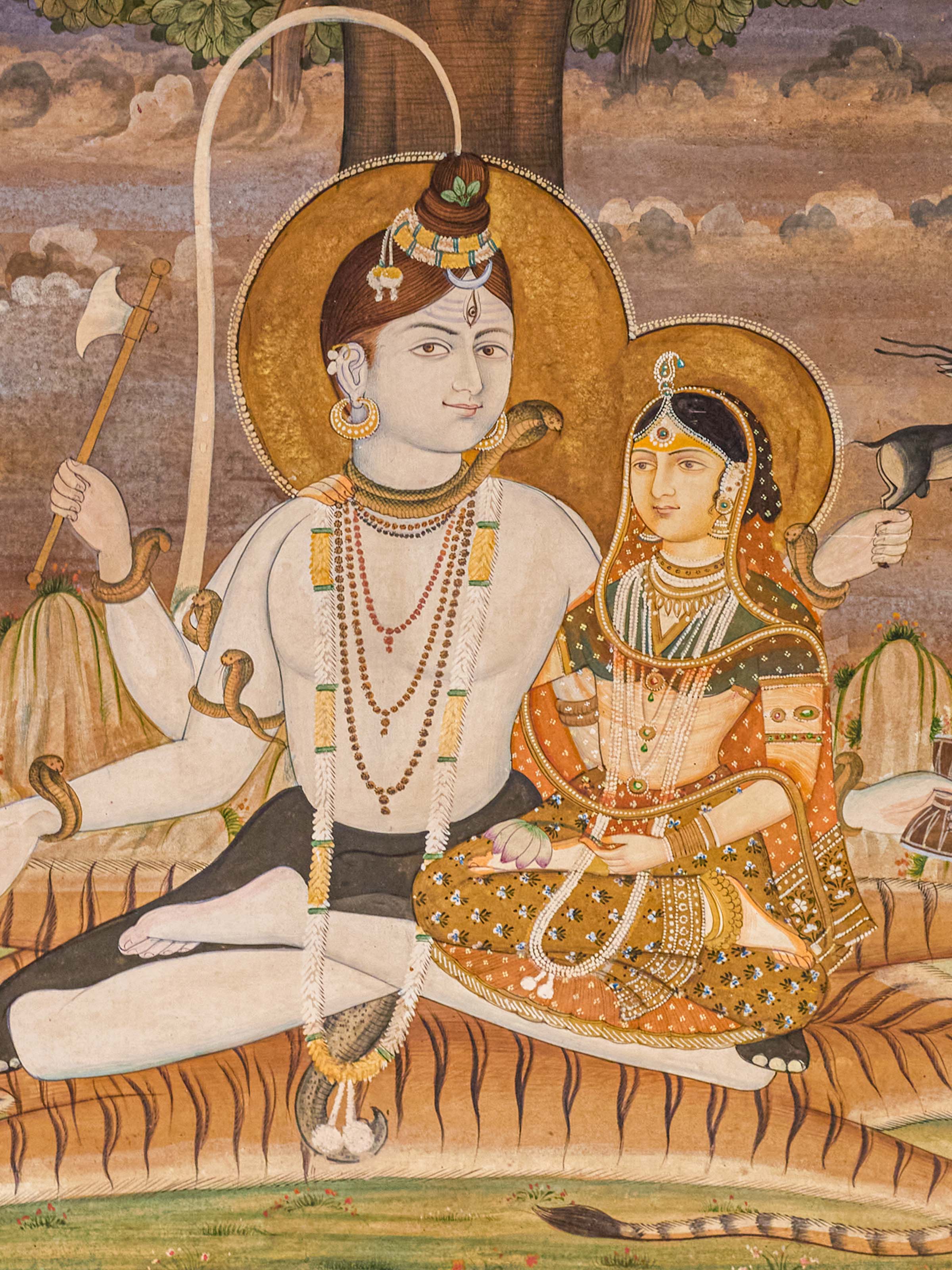 Shiv Parvati Miniature Painting
