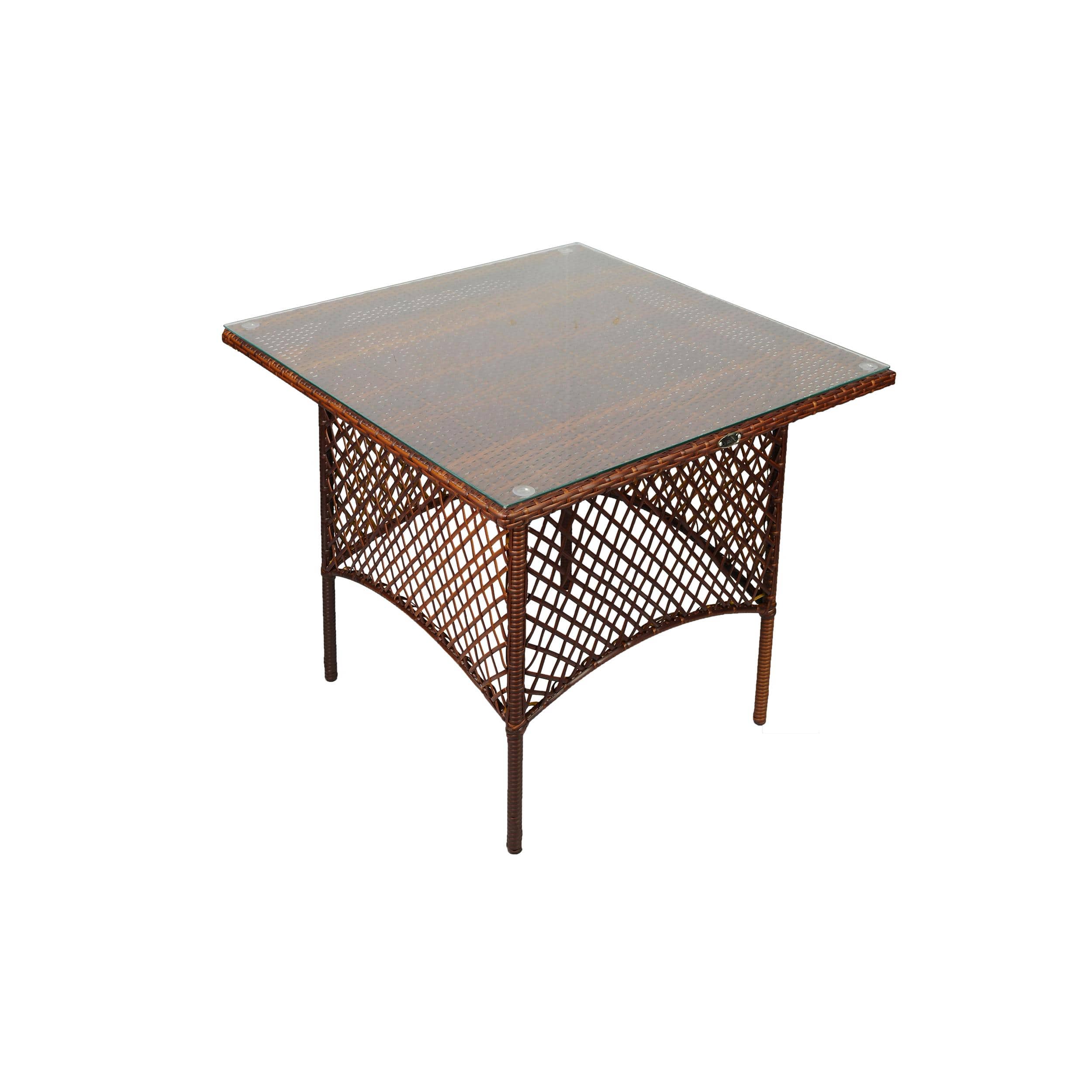 Taree  Wicker Table And Chair Set In Brown Dual Tone Finish