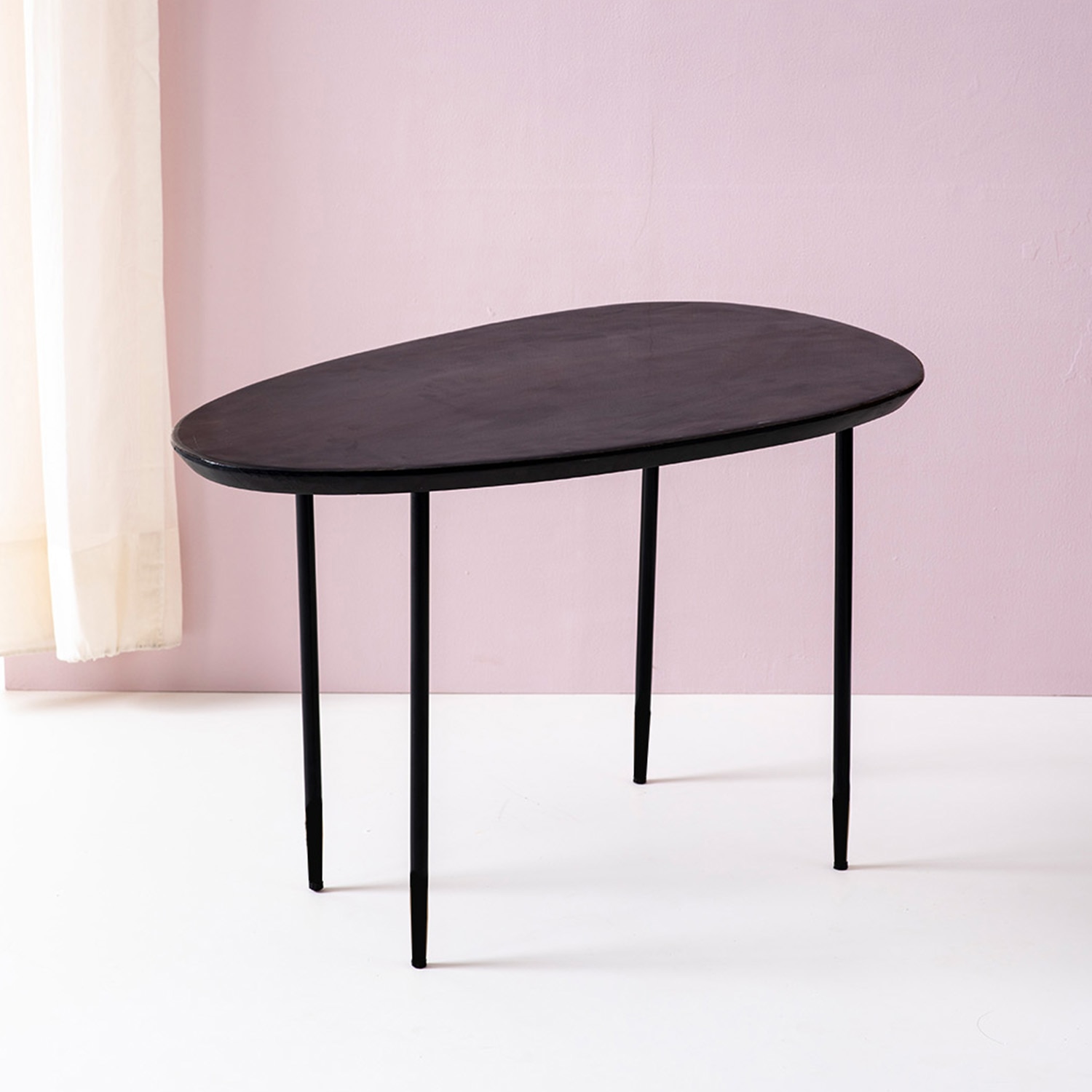 Elemental Elegance: Wood & Metal Side Table - Nestroots