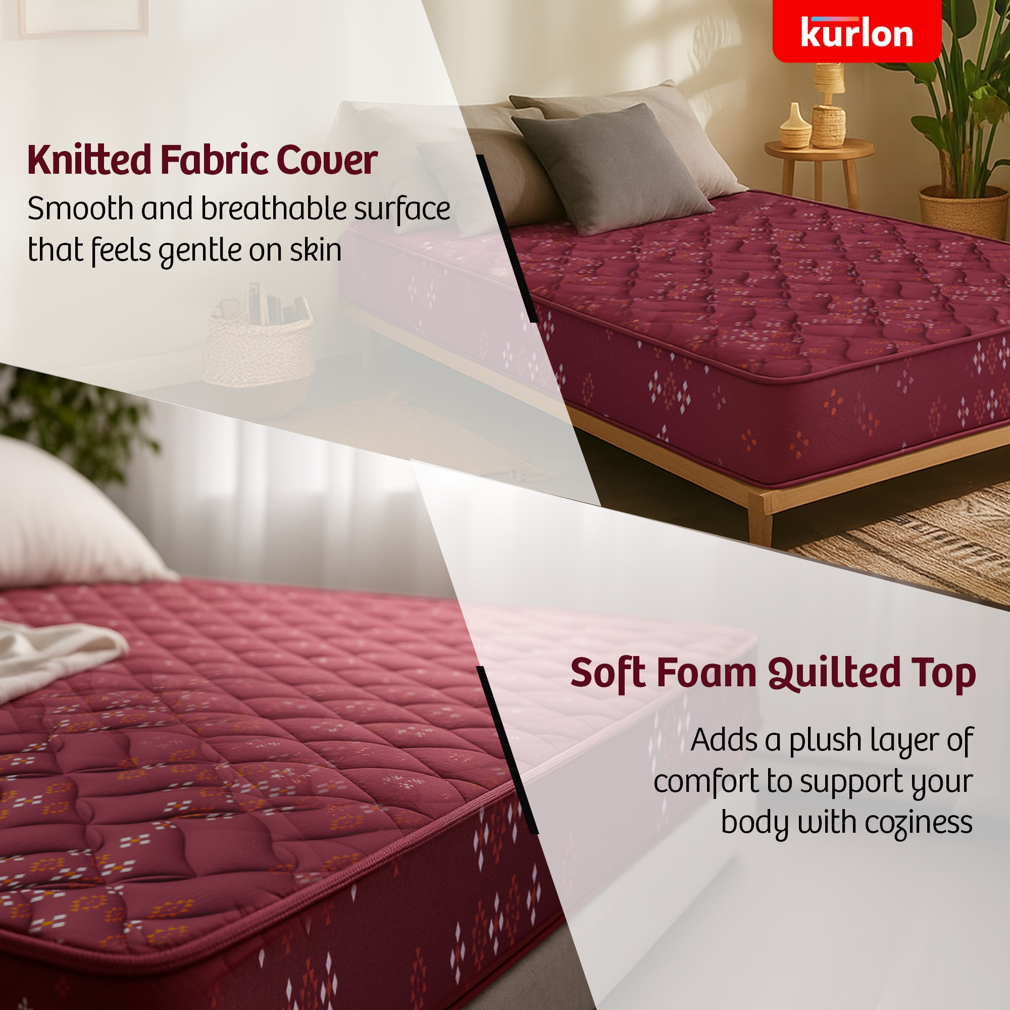 KURLON Teensy Ortho 5 inch Single EPE Foam Mattress (L x W: 72 inch x 35 inch)