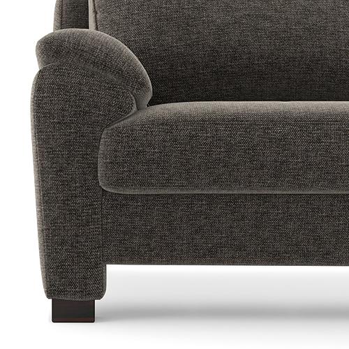 Farina Premium 3 Seater Fabric Sofa in Smoke Grey Colour