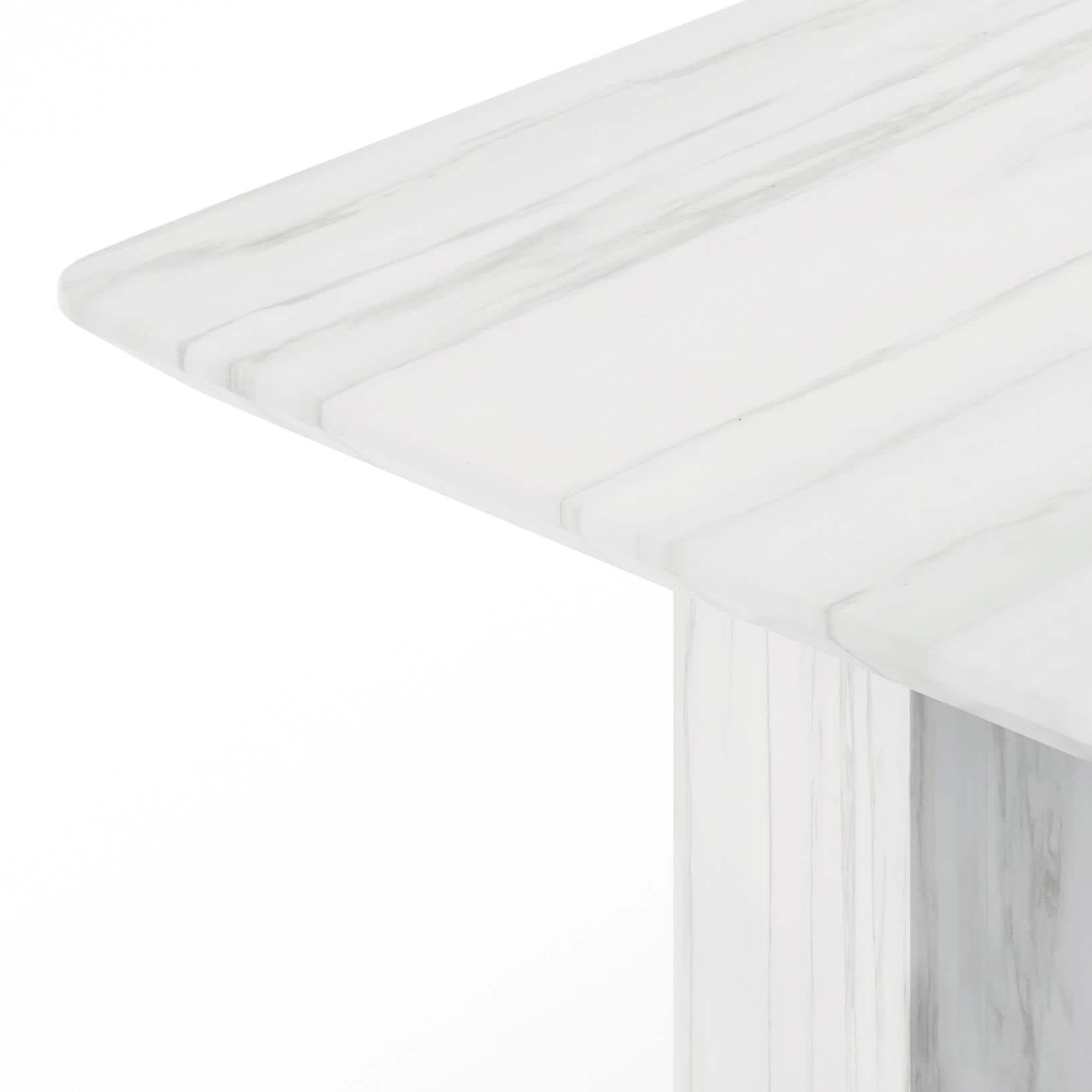 Nova Faux Marble 6 Seater Dining Table With Set Of 6 Megan Swivel Dining Chairs