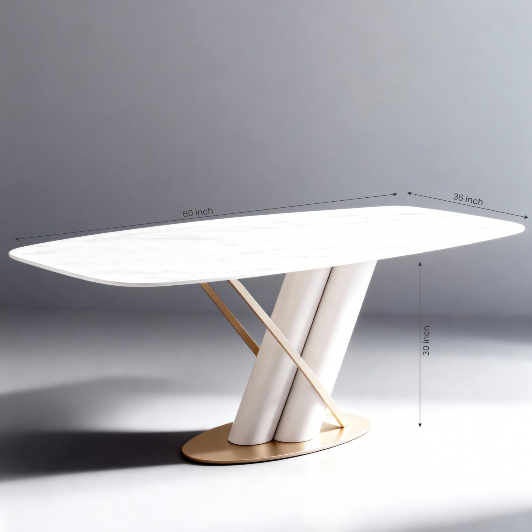 Modernist Metal Dining Table