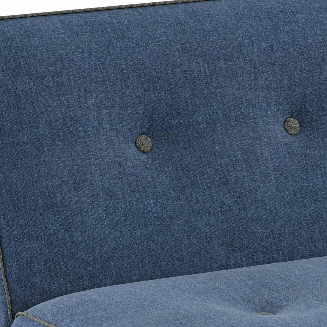 Zehnloch 3 Seater Click Clack Sofa cum Bed In Midnight Indigo Blue Colour