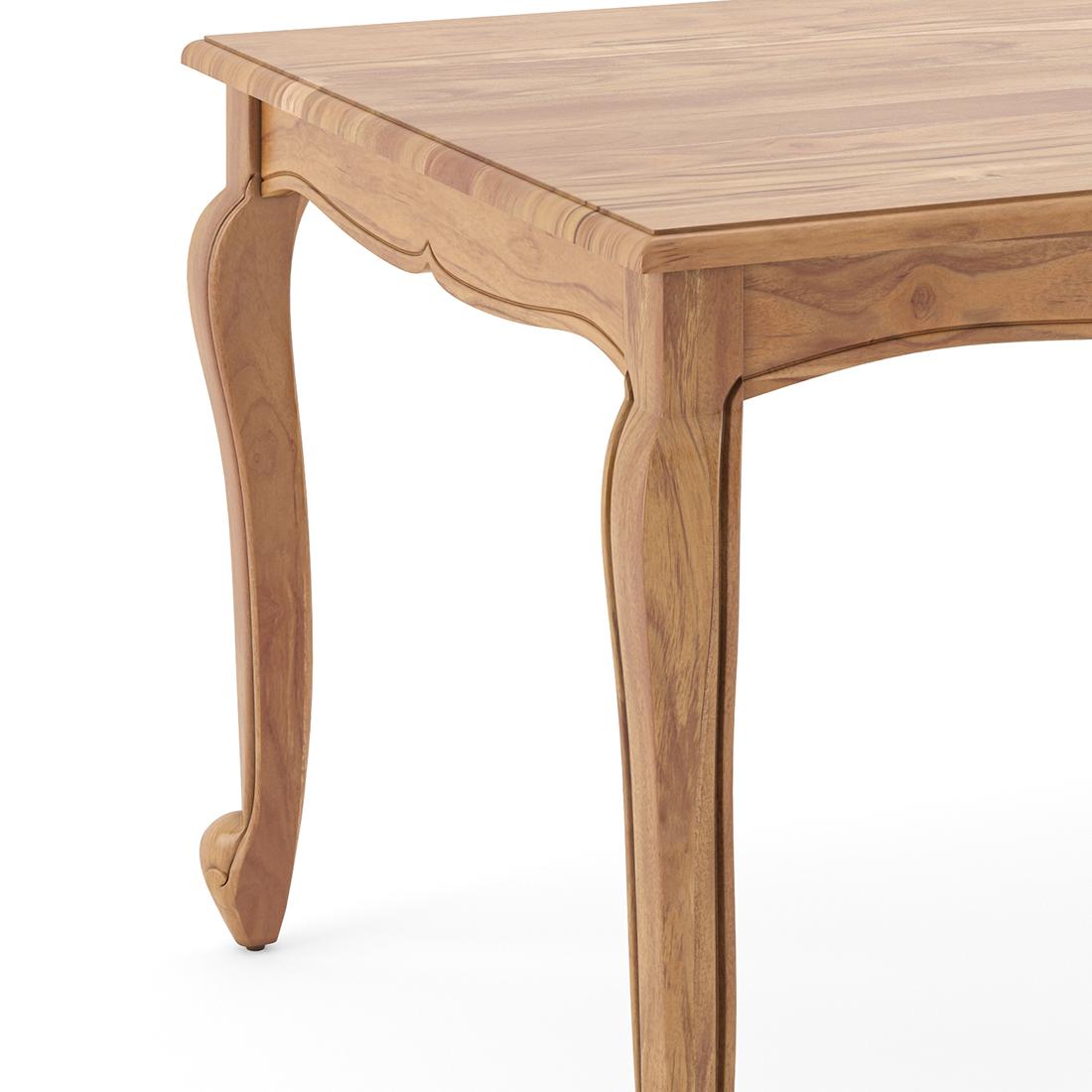Taahira Dining Table 6 Seater In Natural Teak Finish