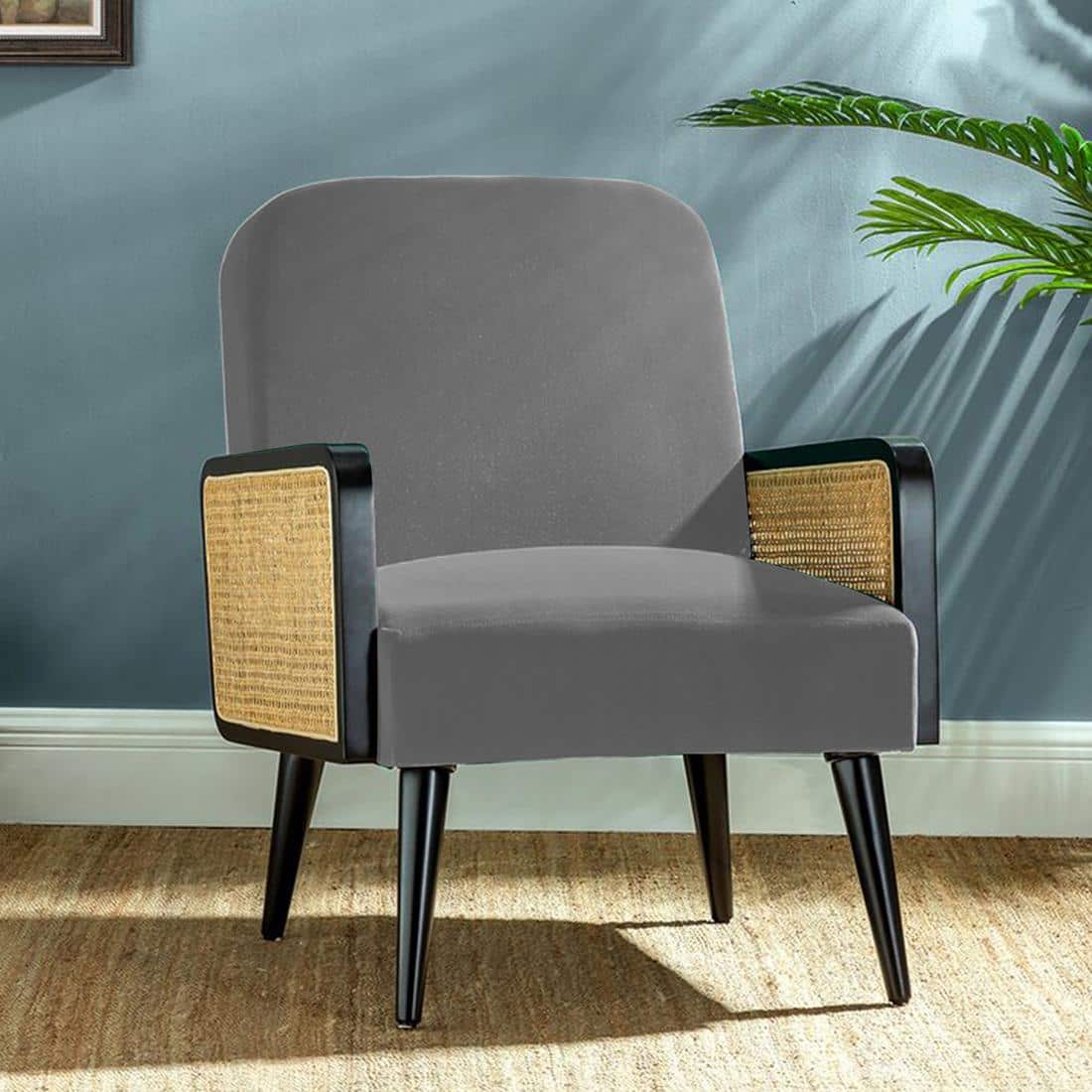 Haden Ratan Accent Chair in Grey Colour