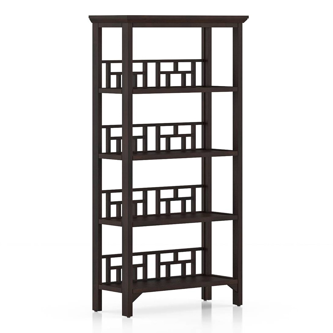 Enid Solid Wood Bookshelf in Mango Mahogany Finish