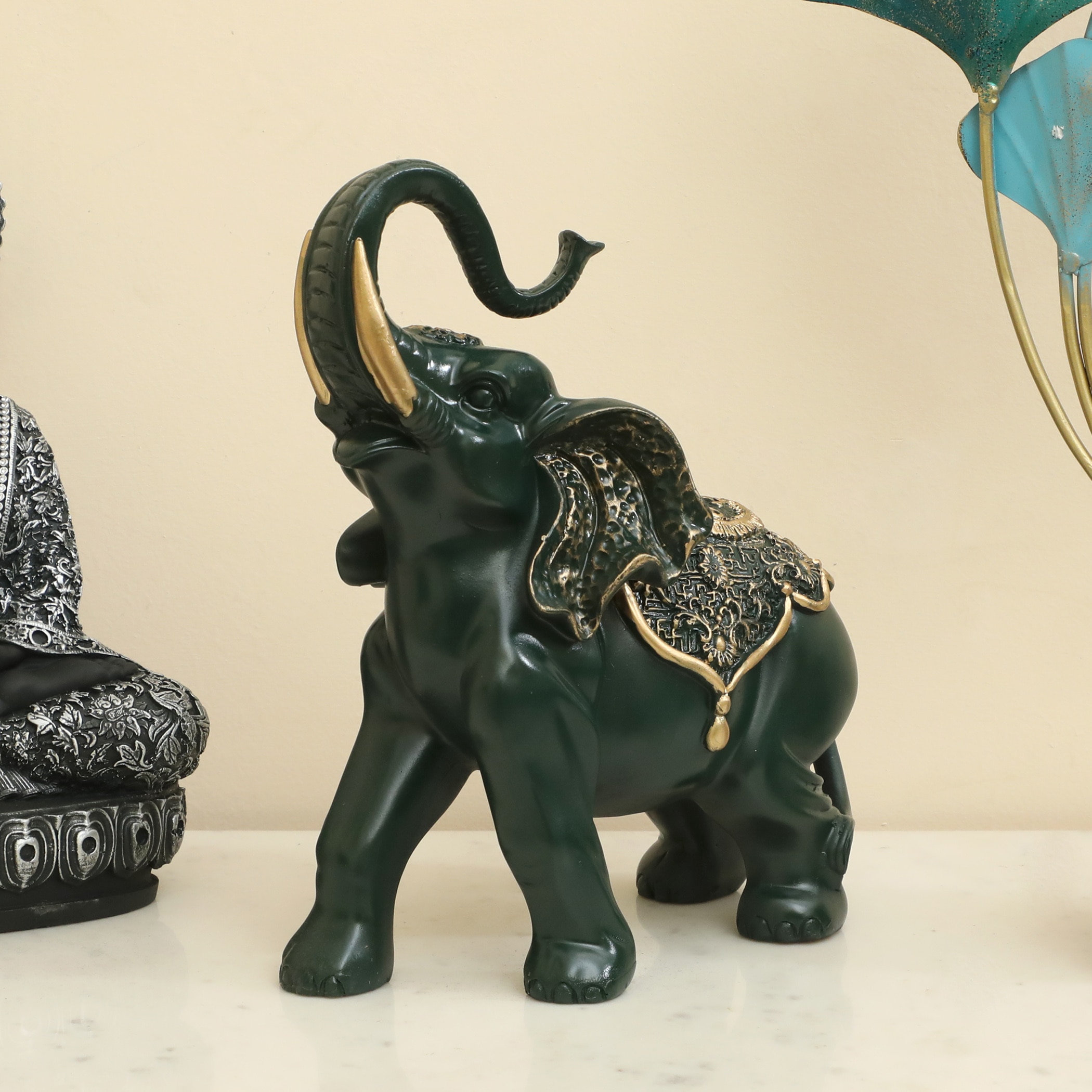Celine Polyresin Figurine in Emerald green Colour - Vedas