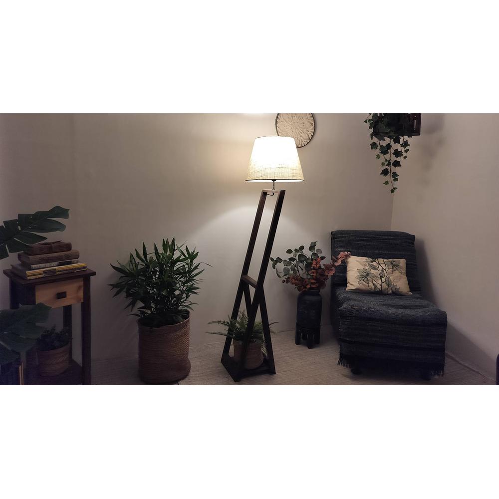 Bezalel Beige Jute Floor Lamp with Beige Jute Base