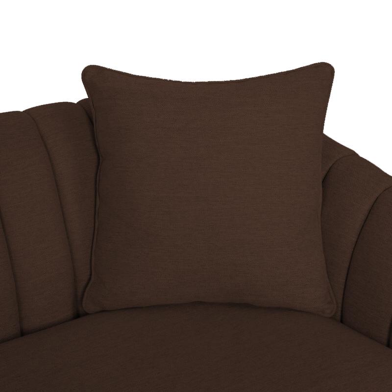 Mid Century Fabric Sofa (Brown)